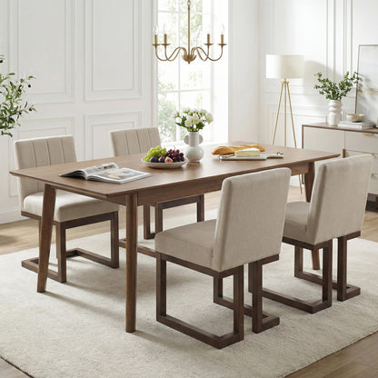 Upholstered Dining Chairs Set of 4 with Padded Seats