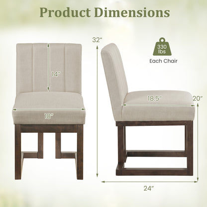 Upholstered Dining Chairs Set of 4 with Padded Seats