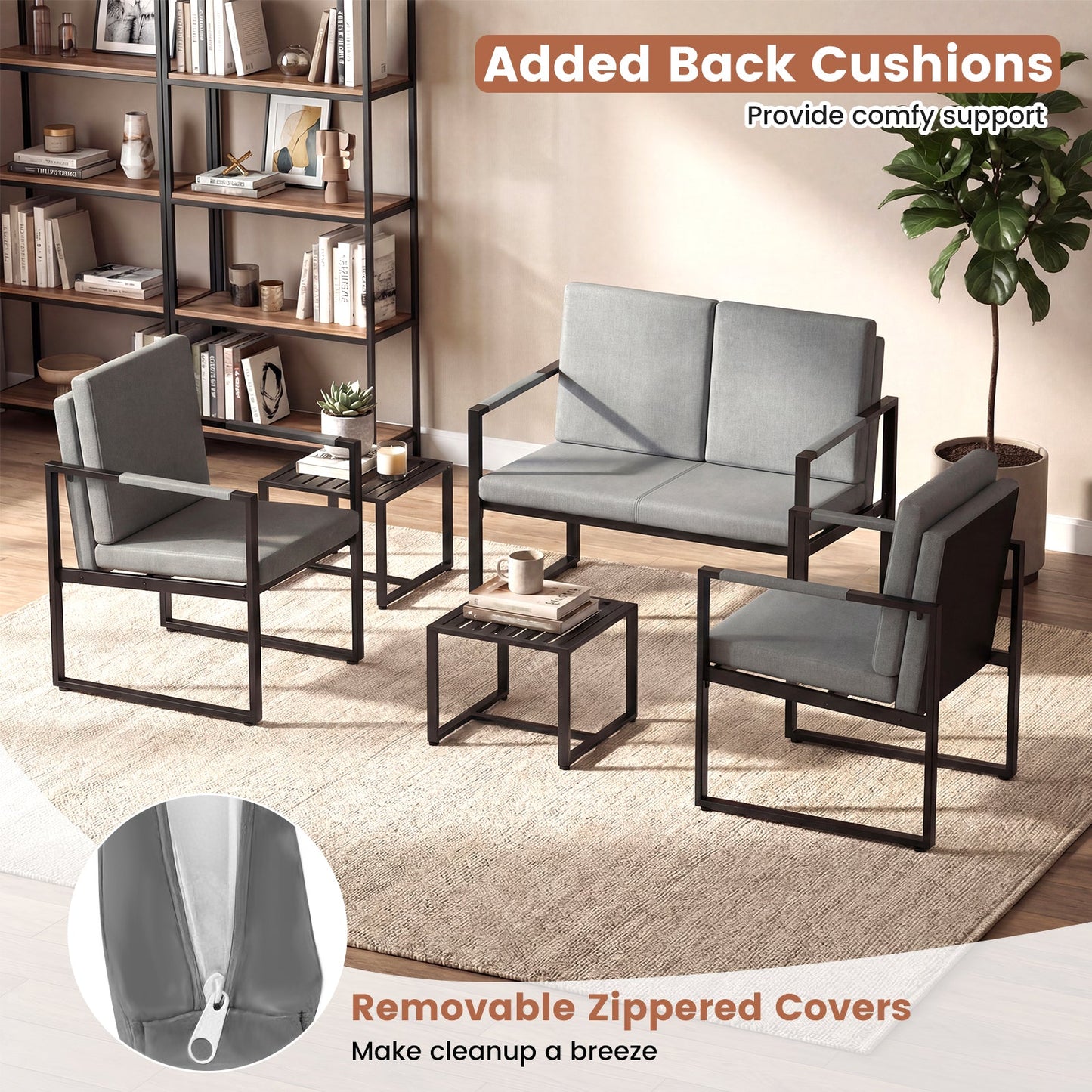 Modern Loveseat Sofa 2 Seater Small Couch