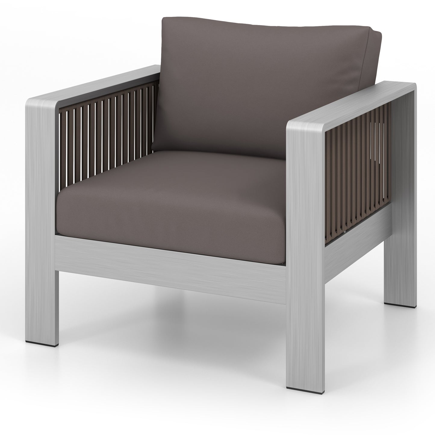 Aluminum Patio Dining Chair with Thick Cushions