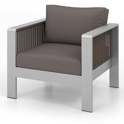 Aluminum Patio Dining Chair with Thick Cushions