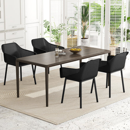 Dining Chairs Set of 4 with Mesh Backrest and Armrests