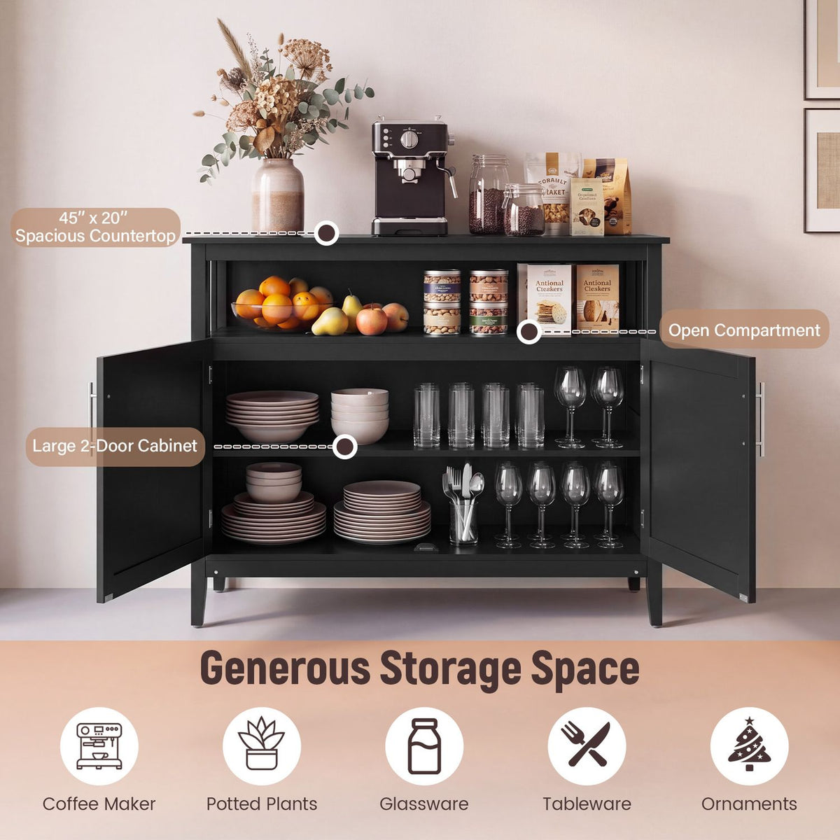 Modern Practical and Beautiful Wooden Kitchen Lockers with Large Storage Space
