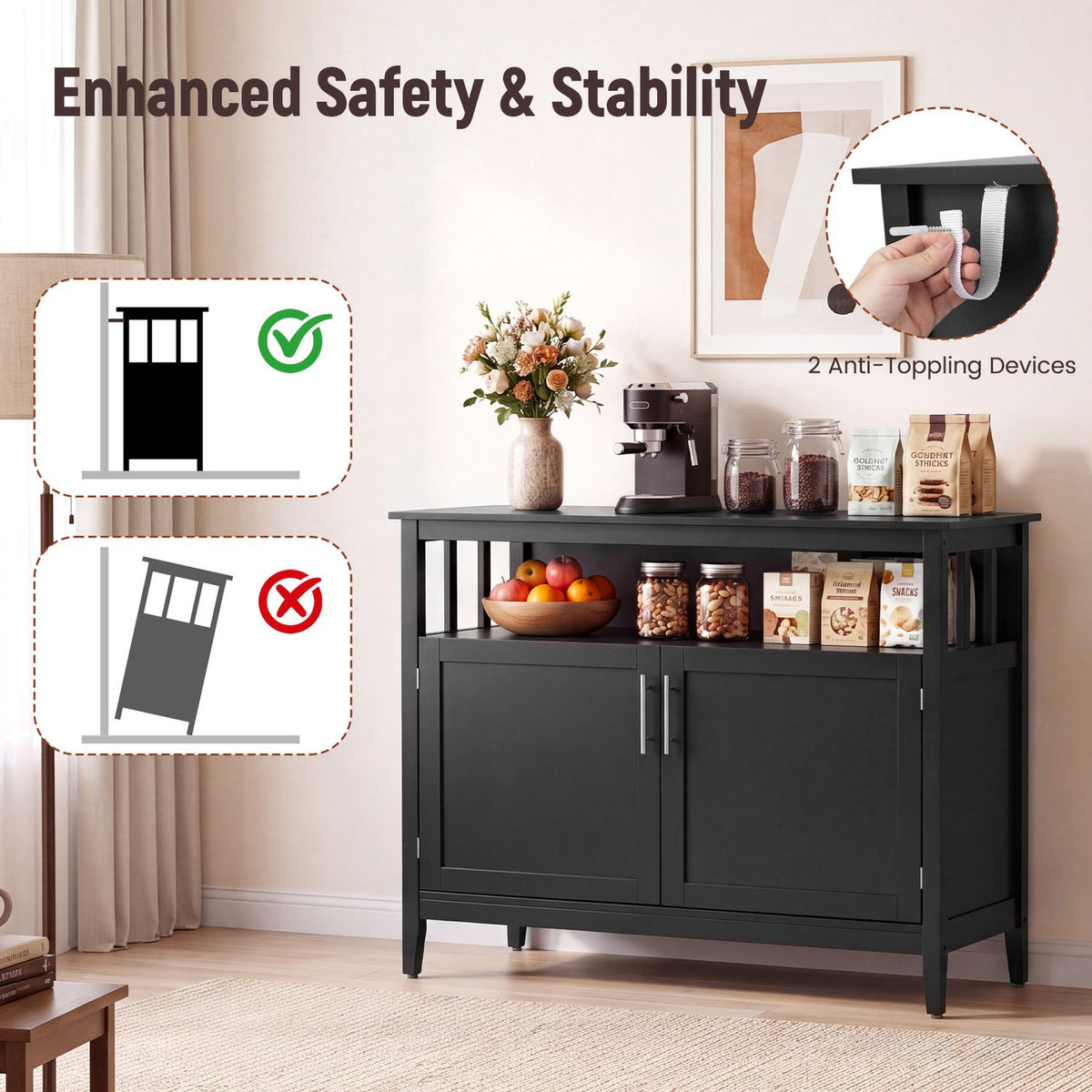Modern Practical and Beautiful Wooden Kitchen Lockers with Large Storage Space