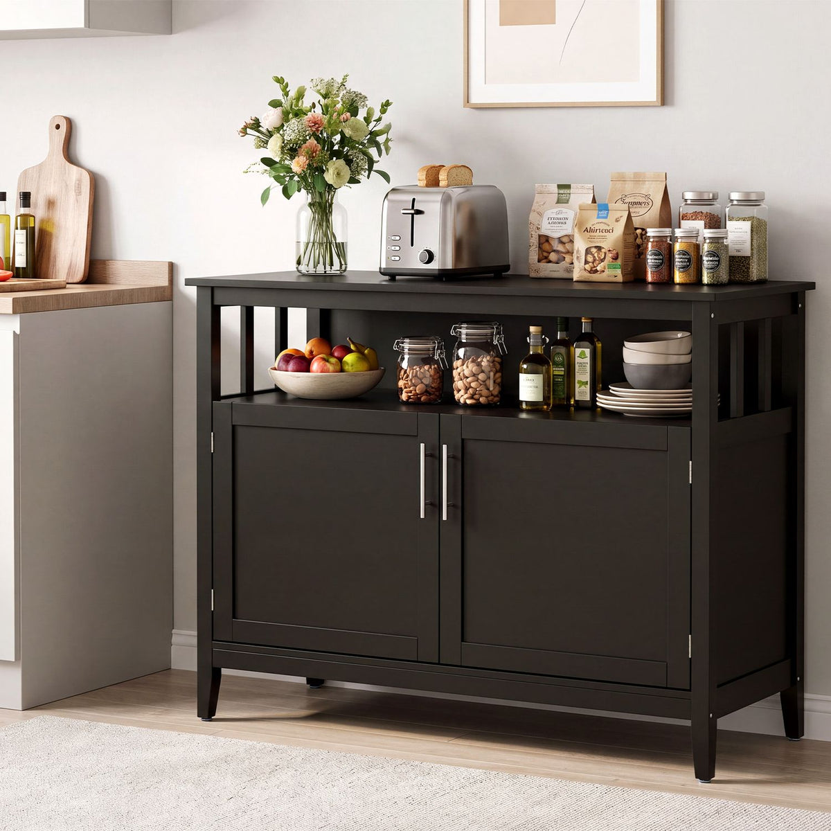 Modern Practical and Beautiful Wooden Kitchen Lockers with Large Storage Space