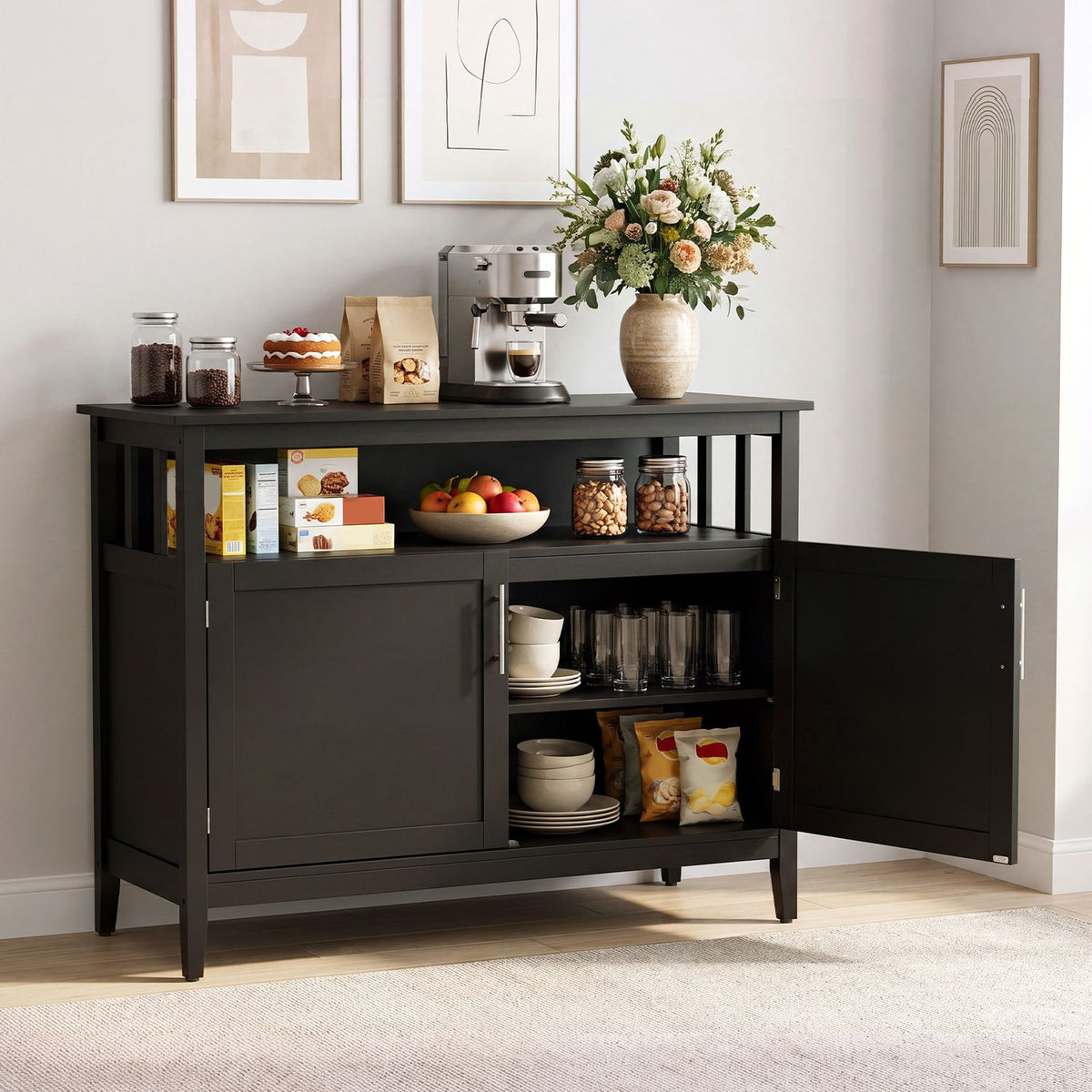 Modern Practical and Beautiful Wooden Kitchen Lockers with Large Storage Space