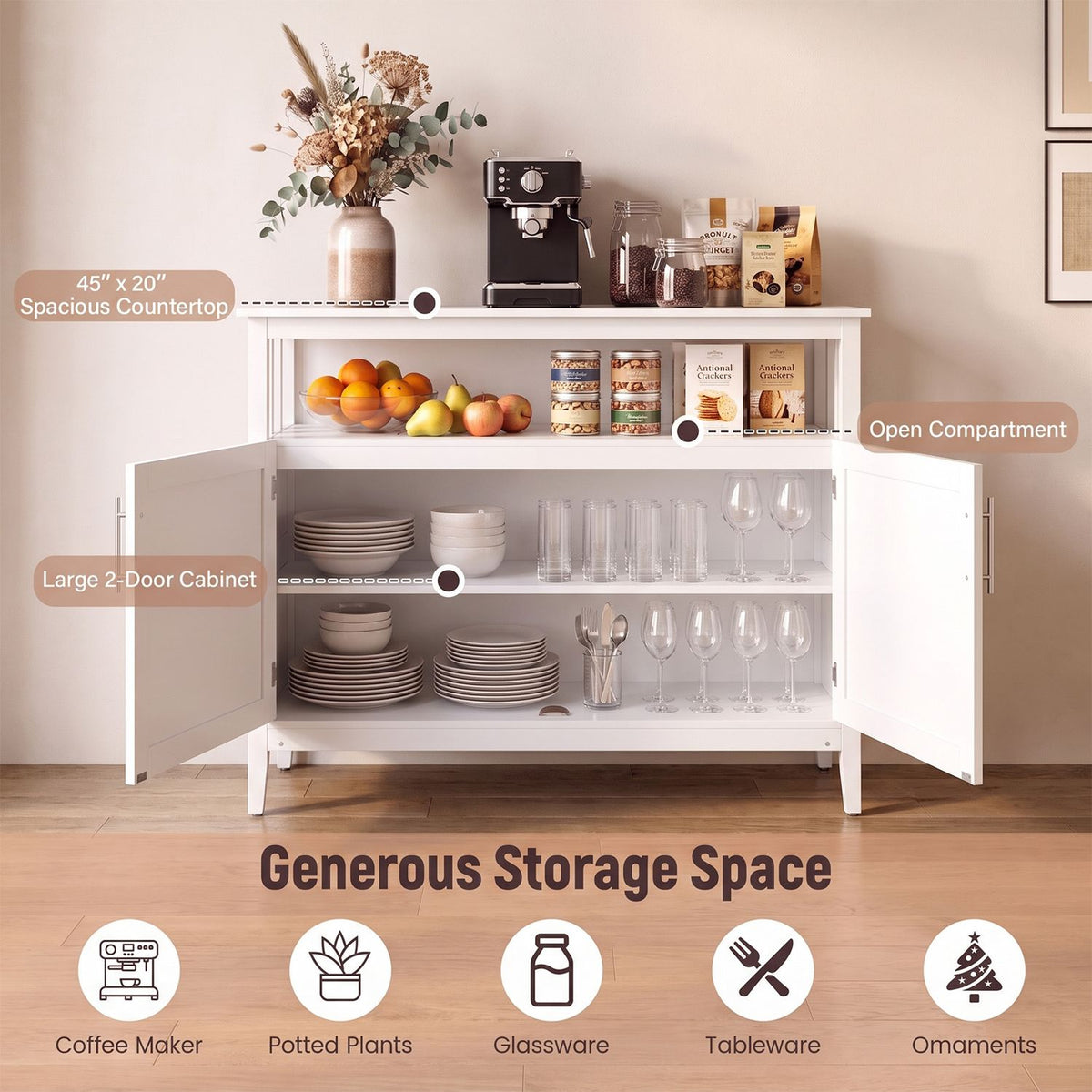 Modern Practical and Beautiful Wooden Kitchen Lockers with Large Storage Space