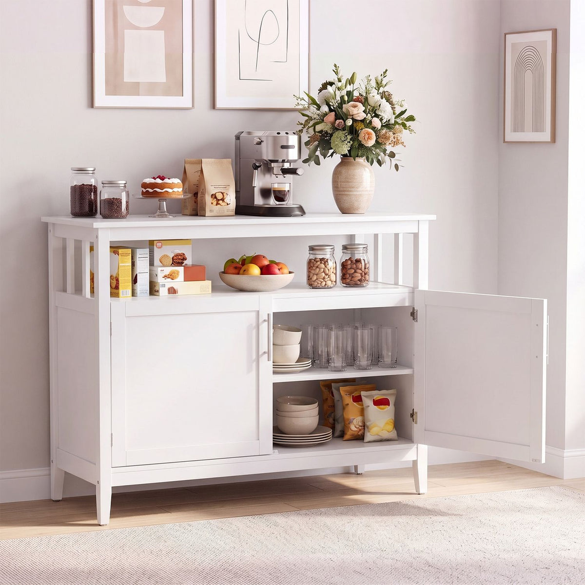 Modern Practical and Beautiful Wooden Kitchen Lockers with Large Storage Space
