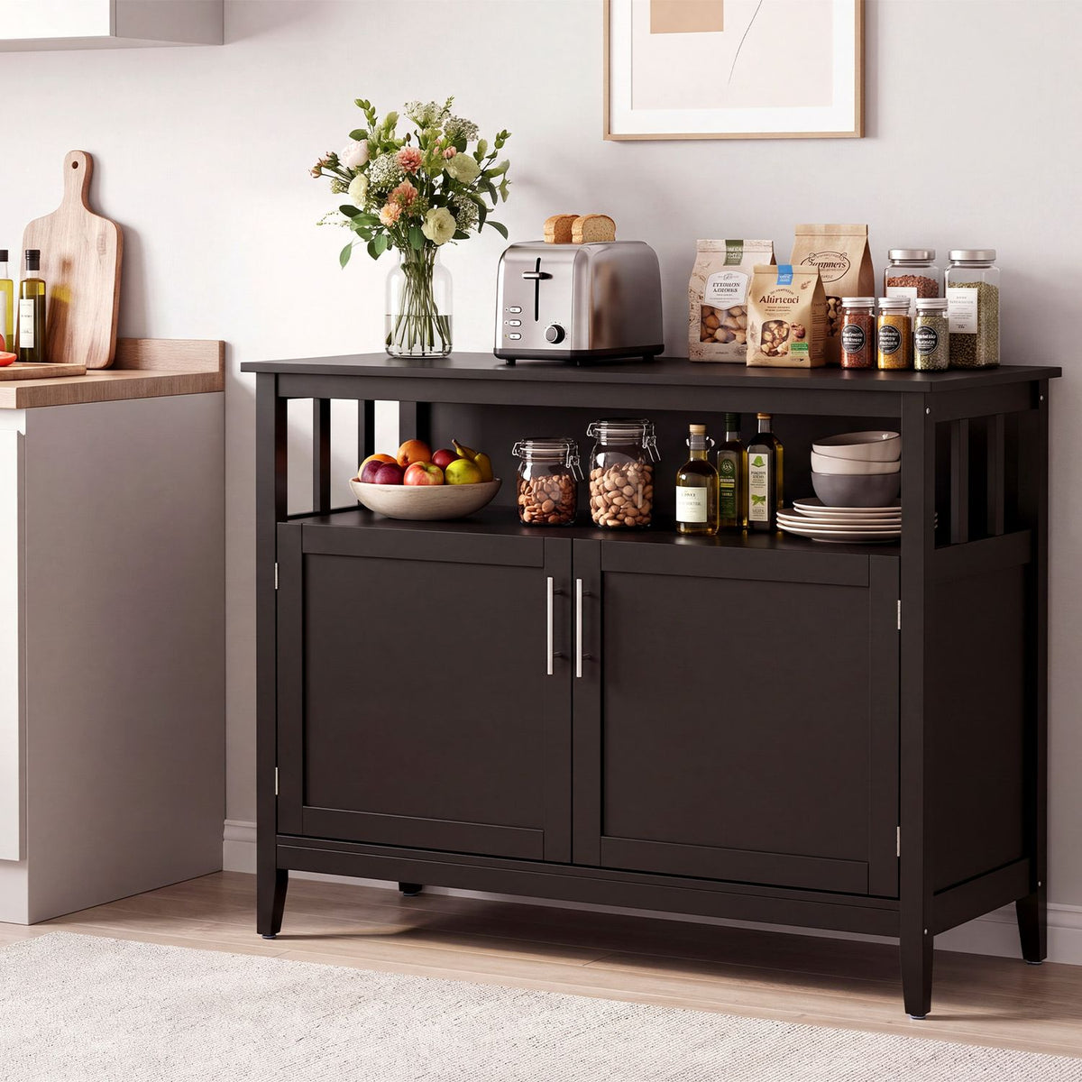 Modern Practical and Beautiful Wooden Kitchen Lockers with Large Storage Space