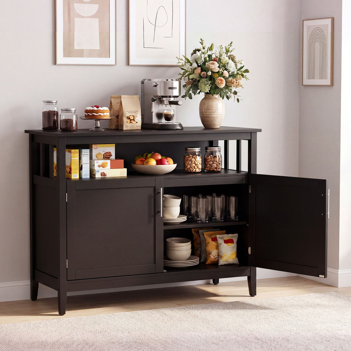 Modern Practical and Beautiful Wooden Kitchen Lockers with Large Storage Space