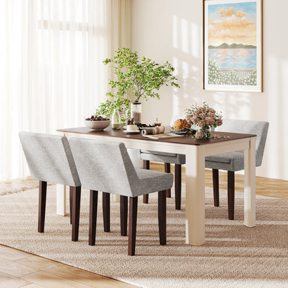 Upholstered Dining Chairs Set of 2 - Gray Fabric