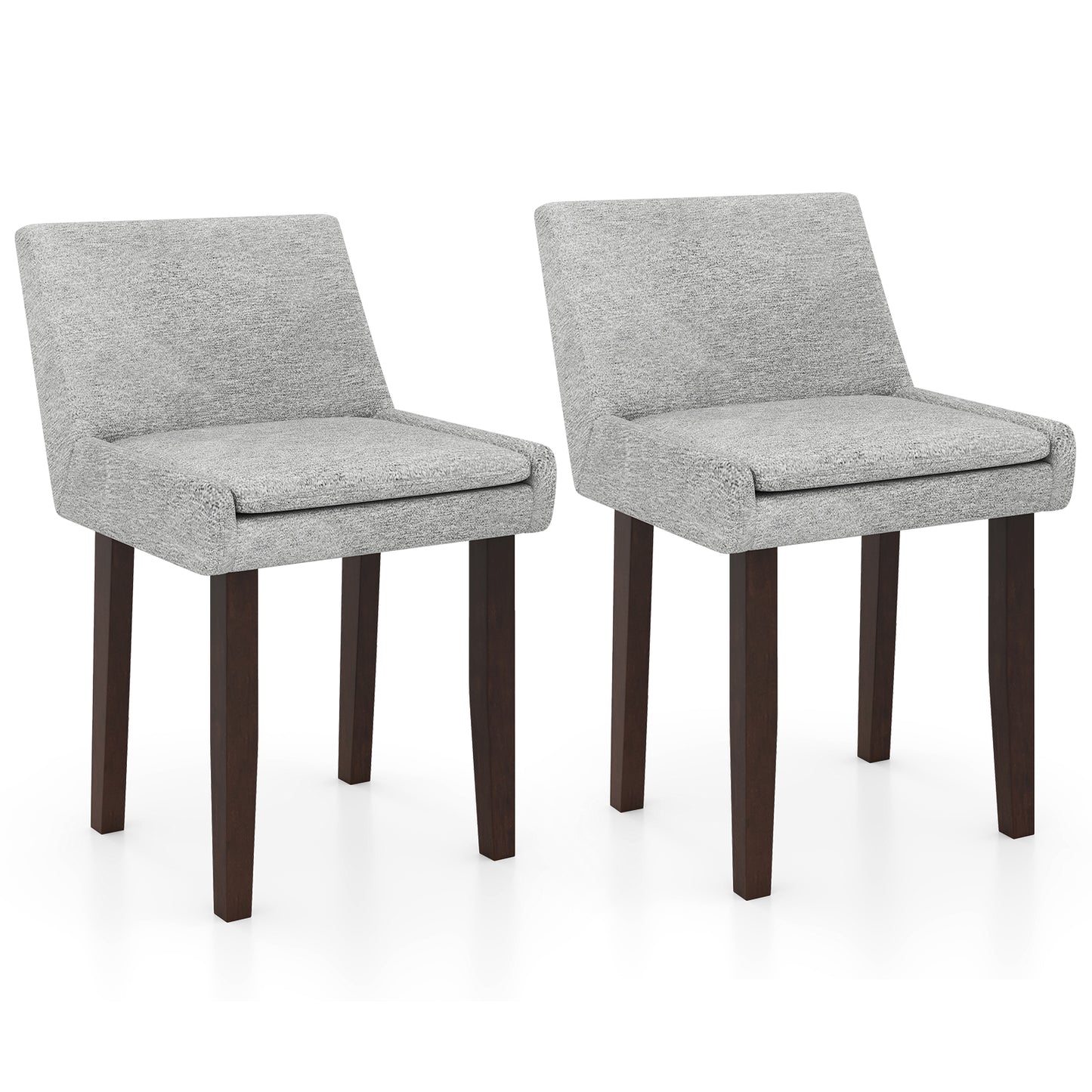 Upholstered Dining Chairs Set of 2 - Gray Fabric
