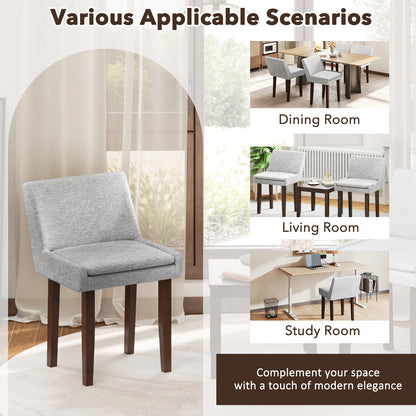 Upholstered Dining Chairs Set of 2 - Gray Fabric