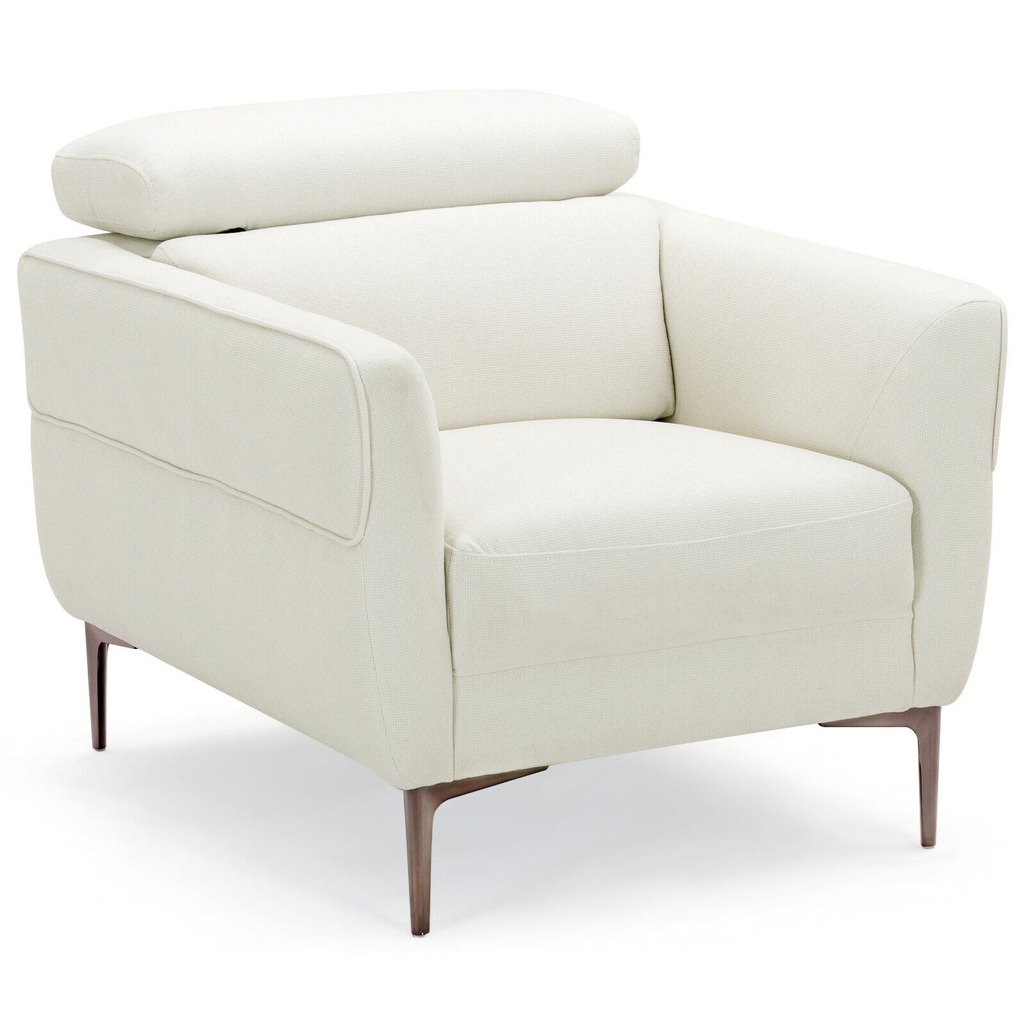Upholstered Accent Chair with Adjustable Headrest