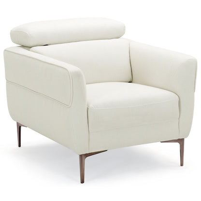Upholstered Accent Chair with Adjustable Headrest