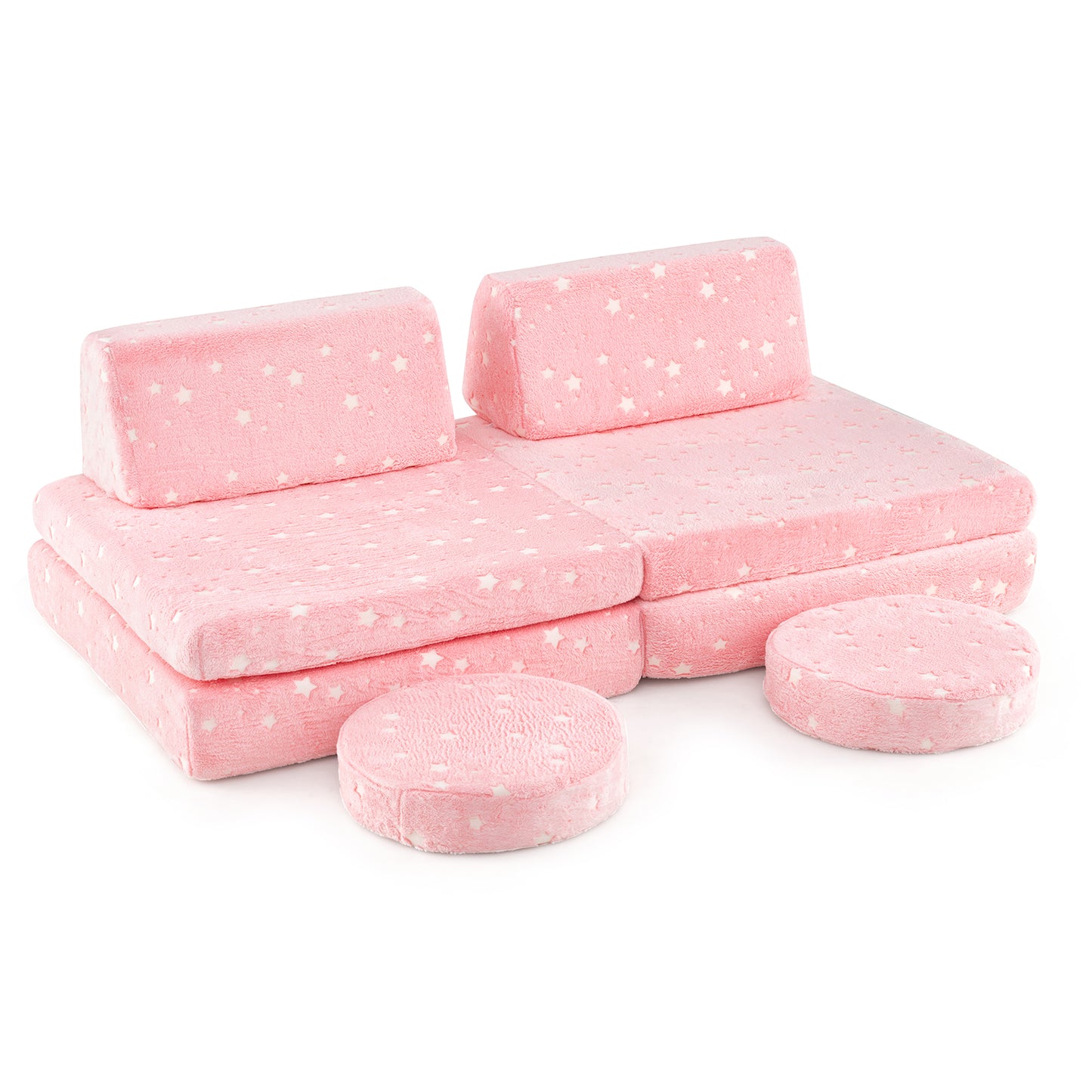 Kids Modular Play Couch Set with Glow-in-the-Dark Patterns