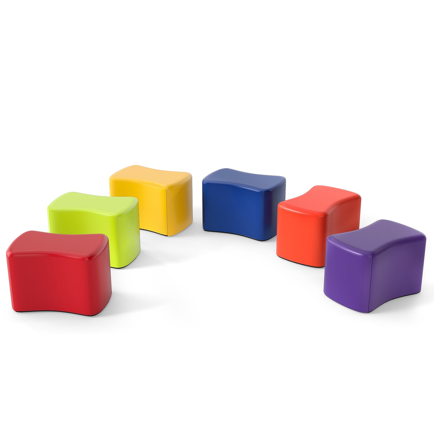 Kids Modular Butterfly Stool Set 6-Piece Multicolor