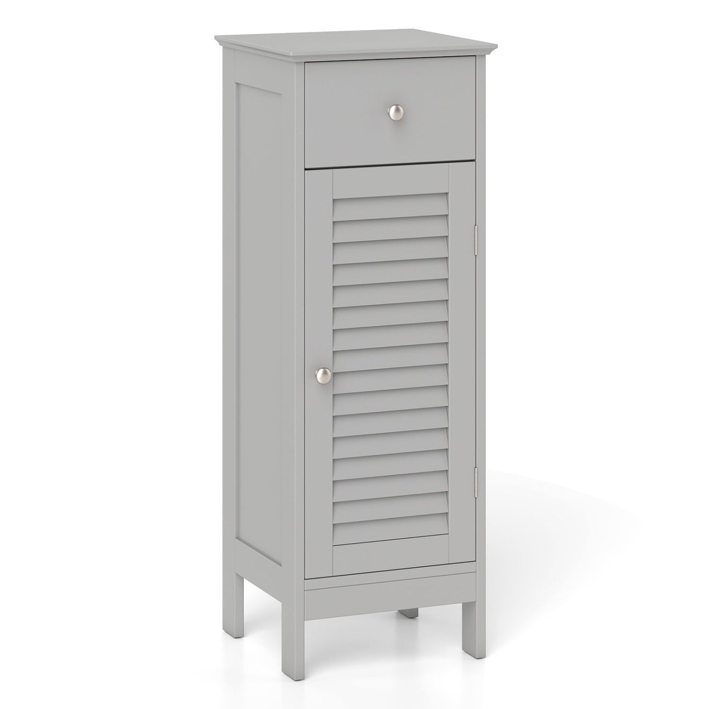 Narrow Bathroom Storage Cabinet with Adjustable Shelf & Drawer