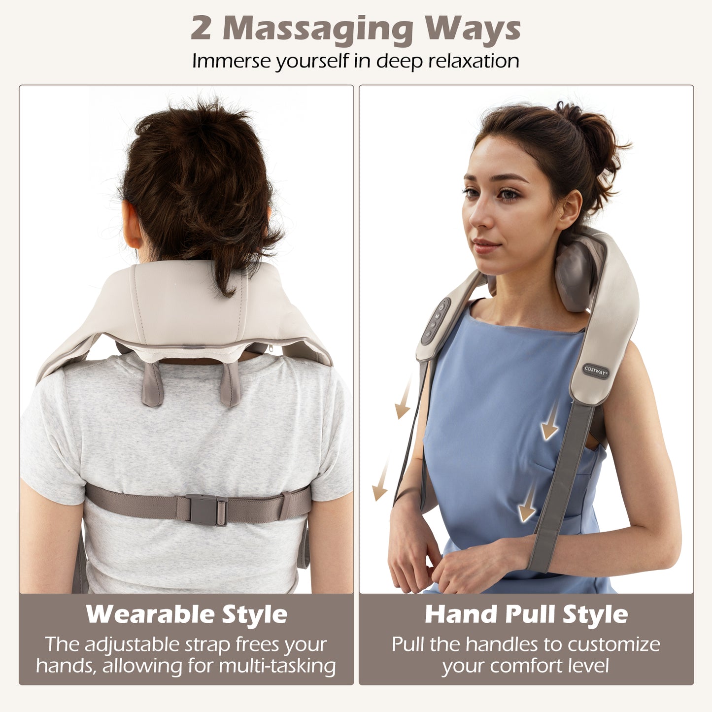 Neck Shoulder Massager with 4D Kneading and Heat Therapy