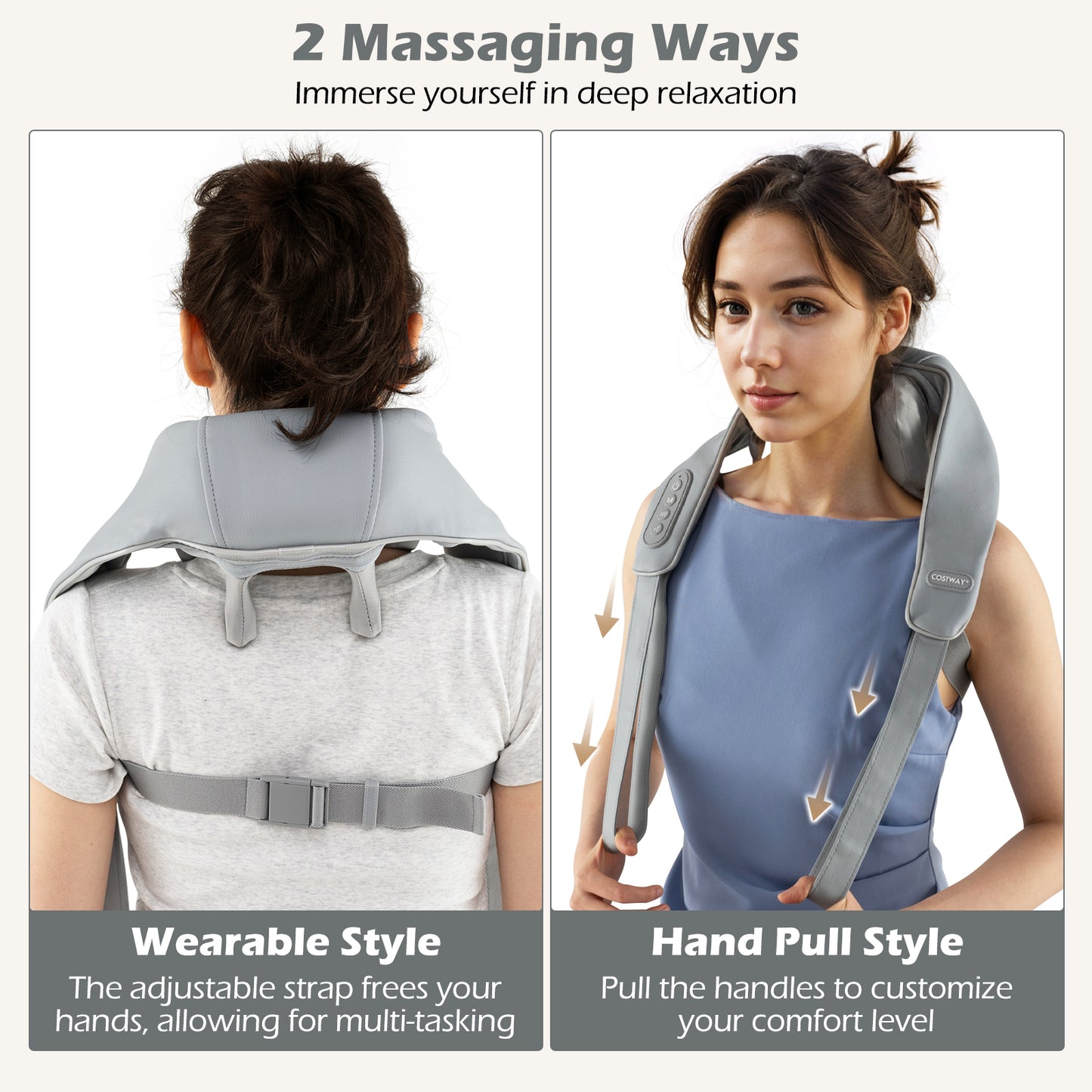 Neck Shoulder Massager with 4D Kneading and Heat Therapy