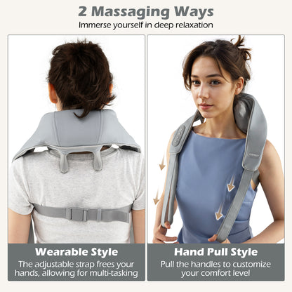 Neck Shoulder Massager with 4D Kneading and Heat Therapy