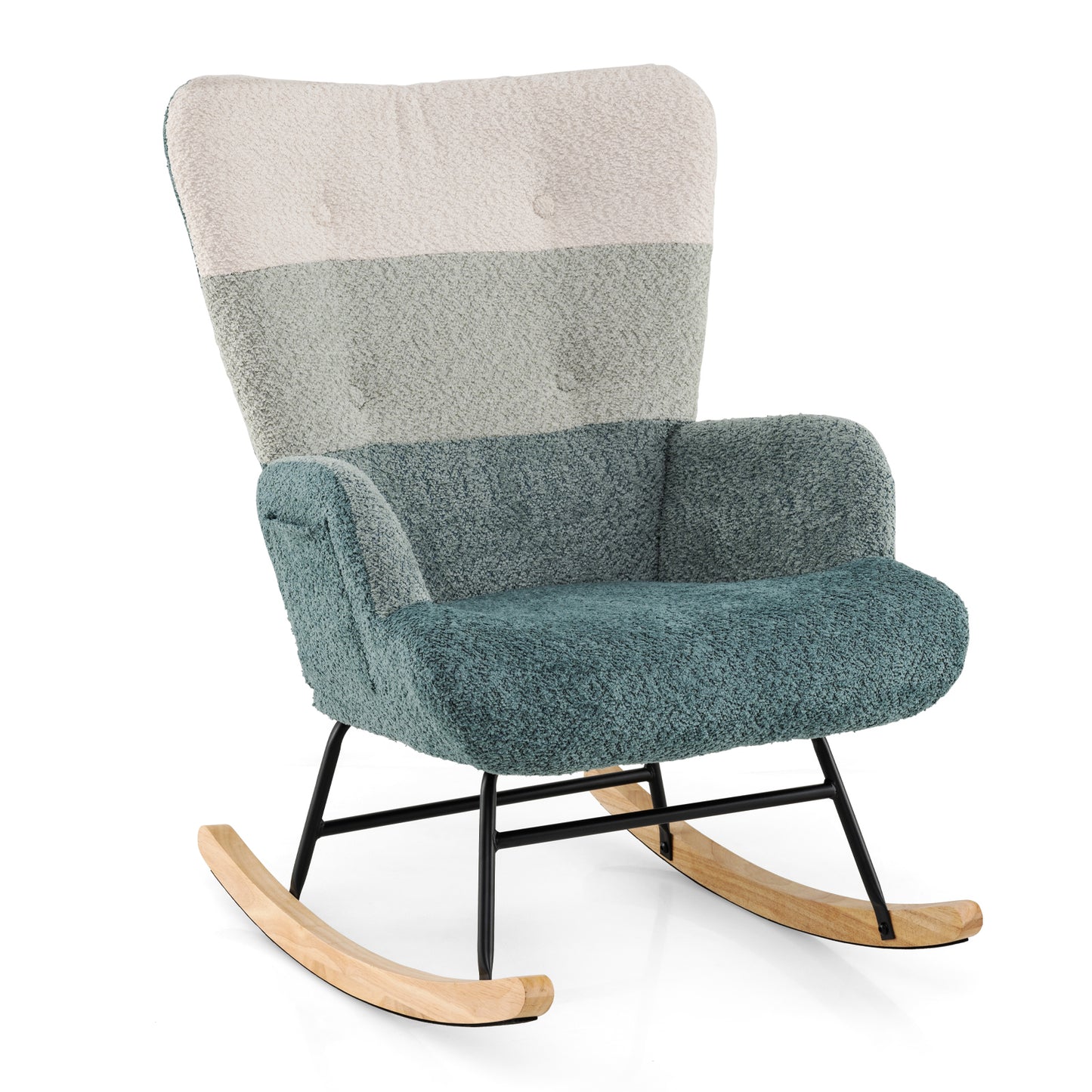 Nursery Rocking Chair with Ergonomic High Backrest