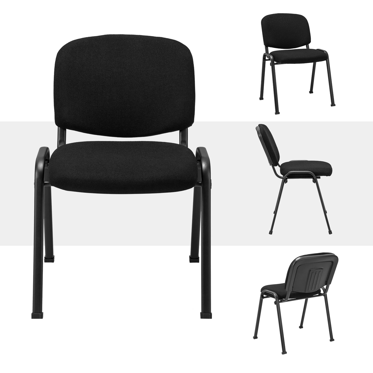 Stackable Conference Chairs Set with Padded Seats