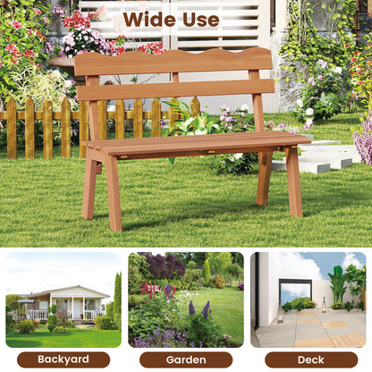 Acacia Wood Garden Bench with 800 lbs Capacity