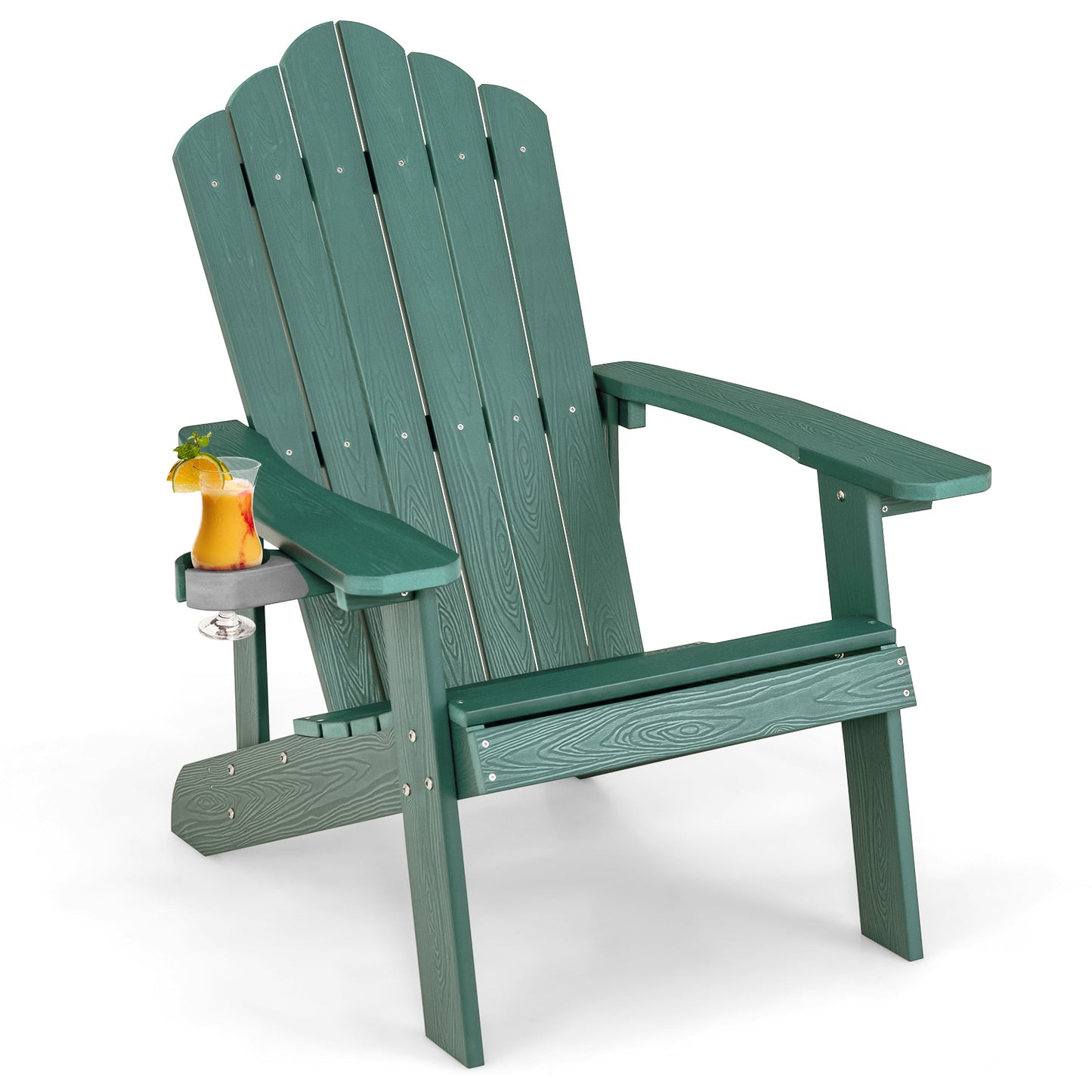 Adirondack Chair with Cup Holder - Weather Resistant HIPS