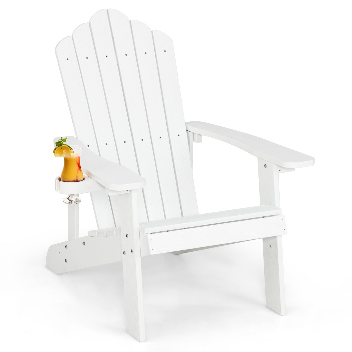 Adirondack Chair with Cup Holder - Weather Resistant HIPS
