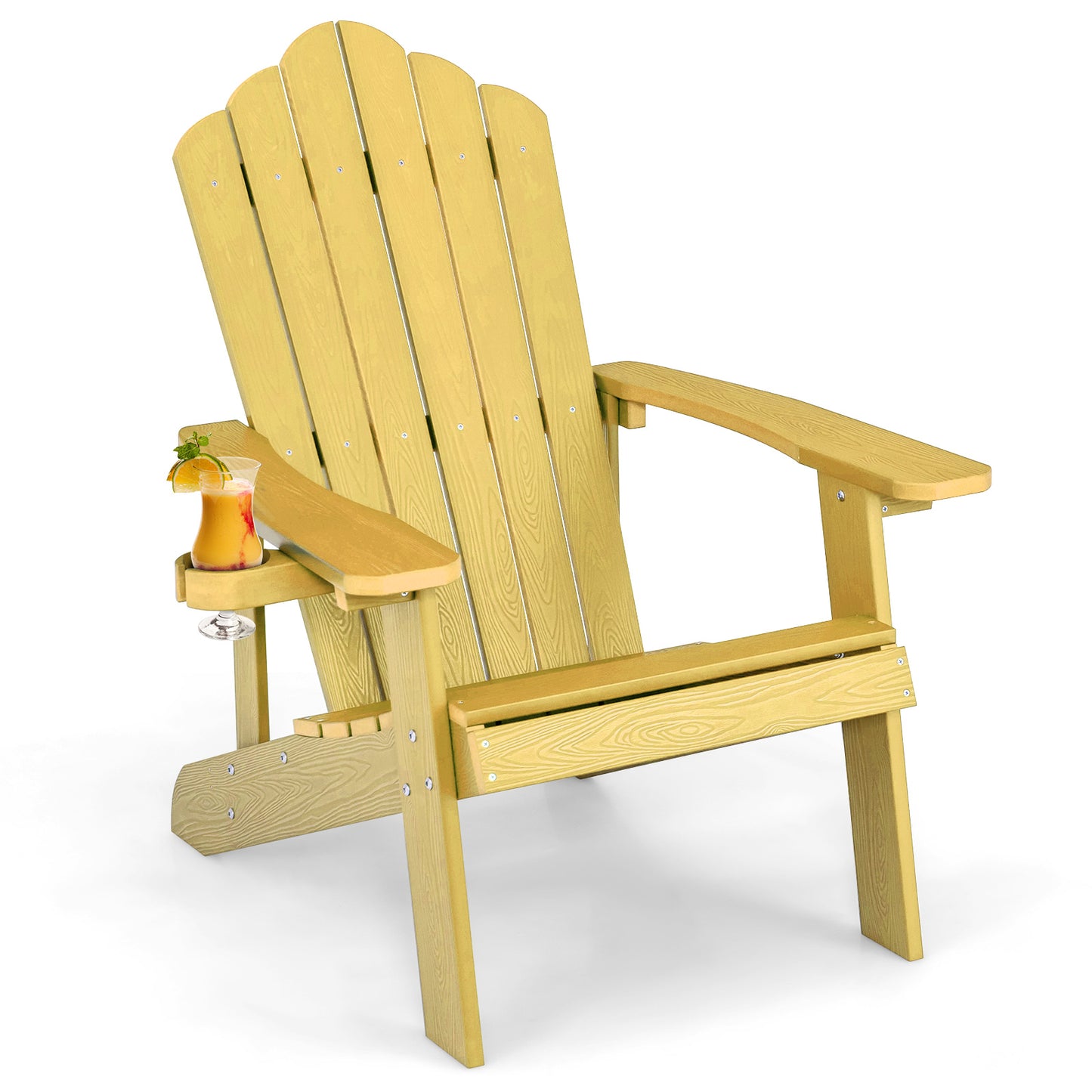 Adirondack Chair with Cup Holder - Weather Resistant HIPS