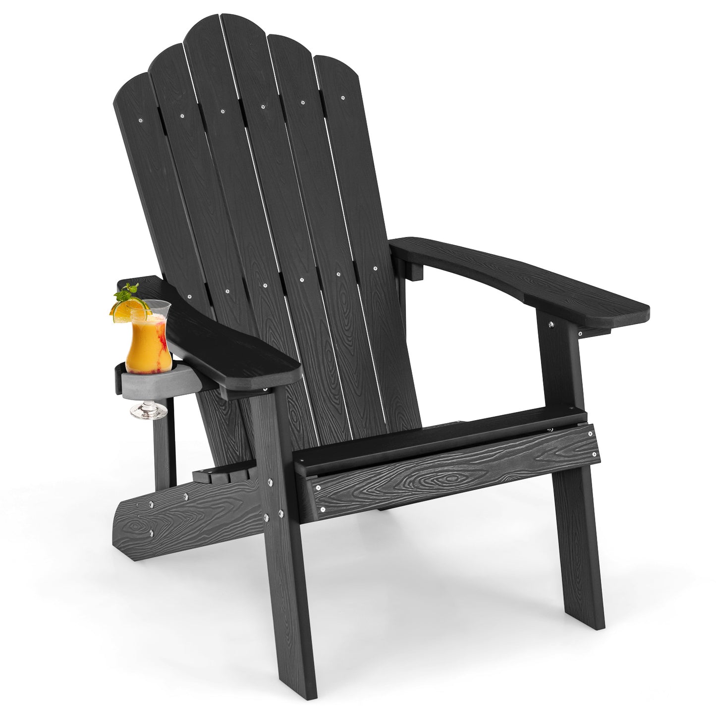 Adirondack Chair with Cup Holder - Weather Resistant HIPS