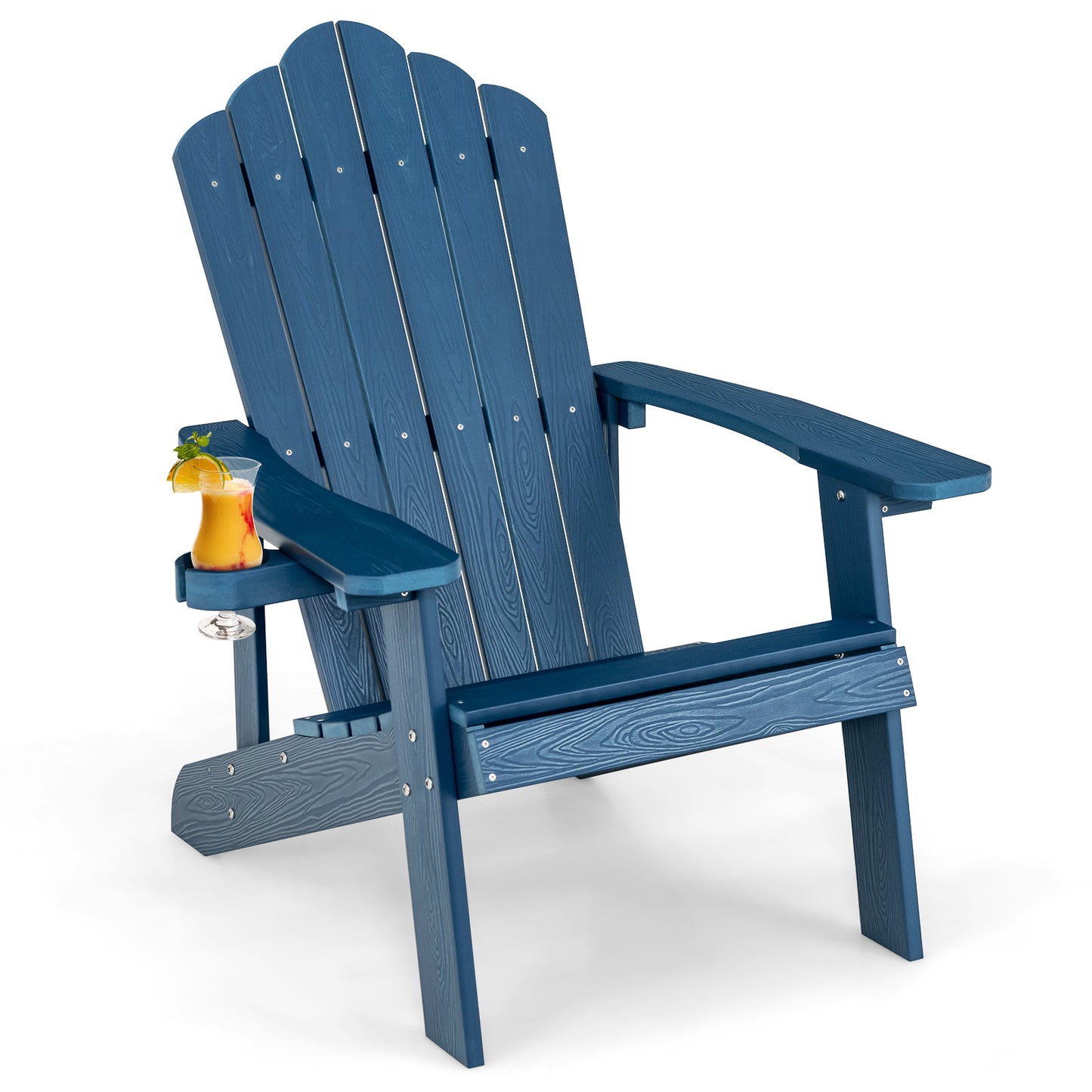 Adirondack Chair with Cup Holder - Weather Resistant HIPS