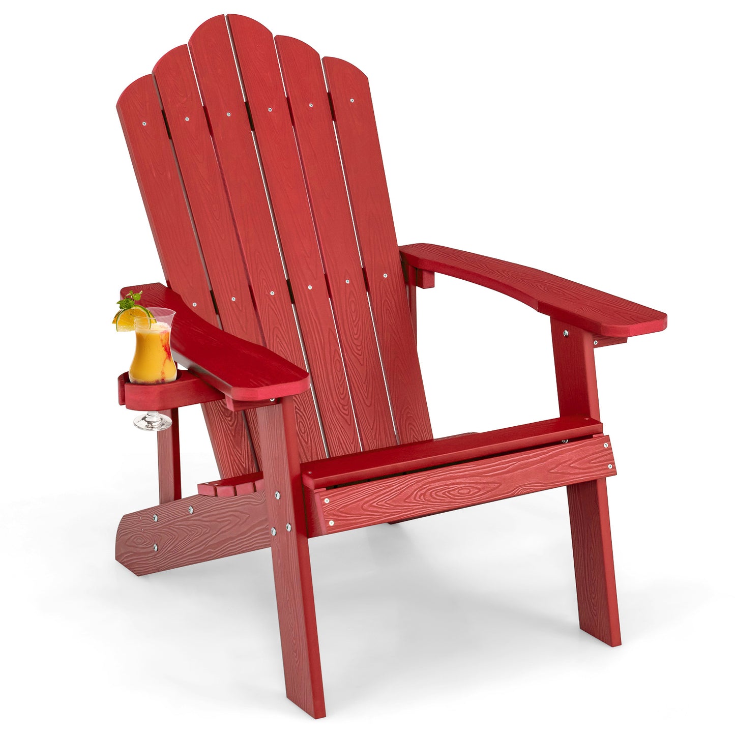 Adirondack Chair with Cup Holder - Weather Resistant HIPS