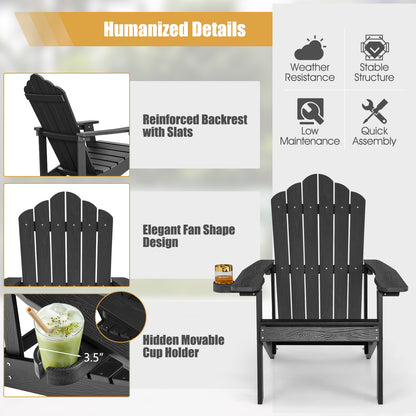 Adirondack Chair with Cup Holder - Weather Resistant HIPS