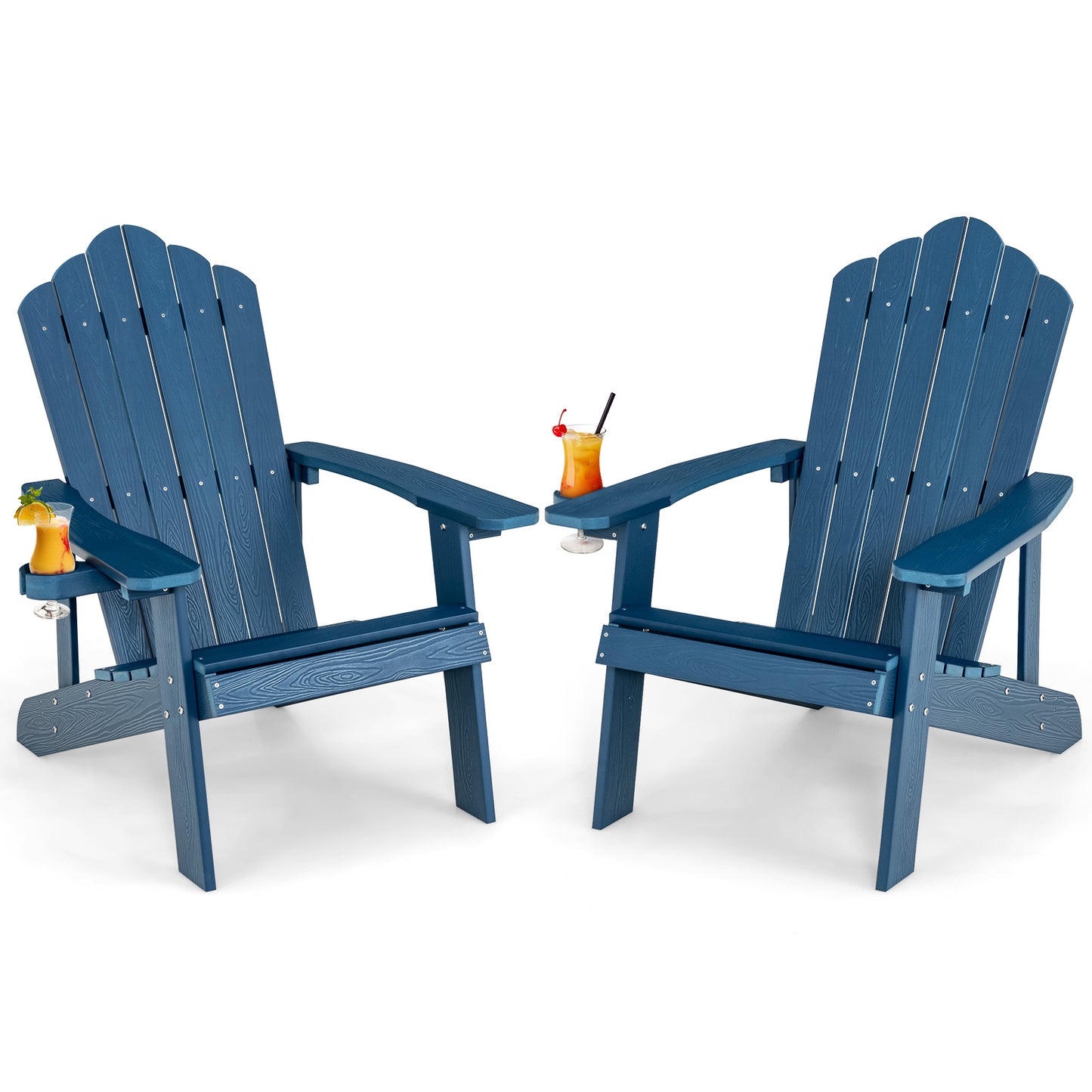 Adirondack Chair with Cup Holder - Weather Resistant HIPS
