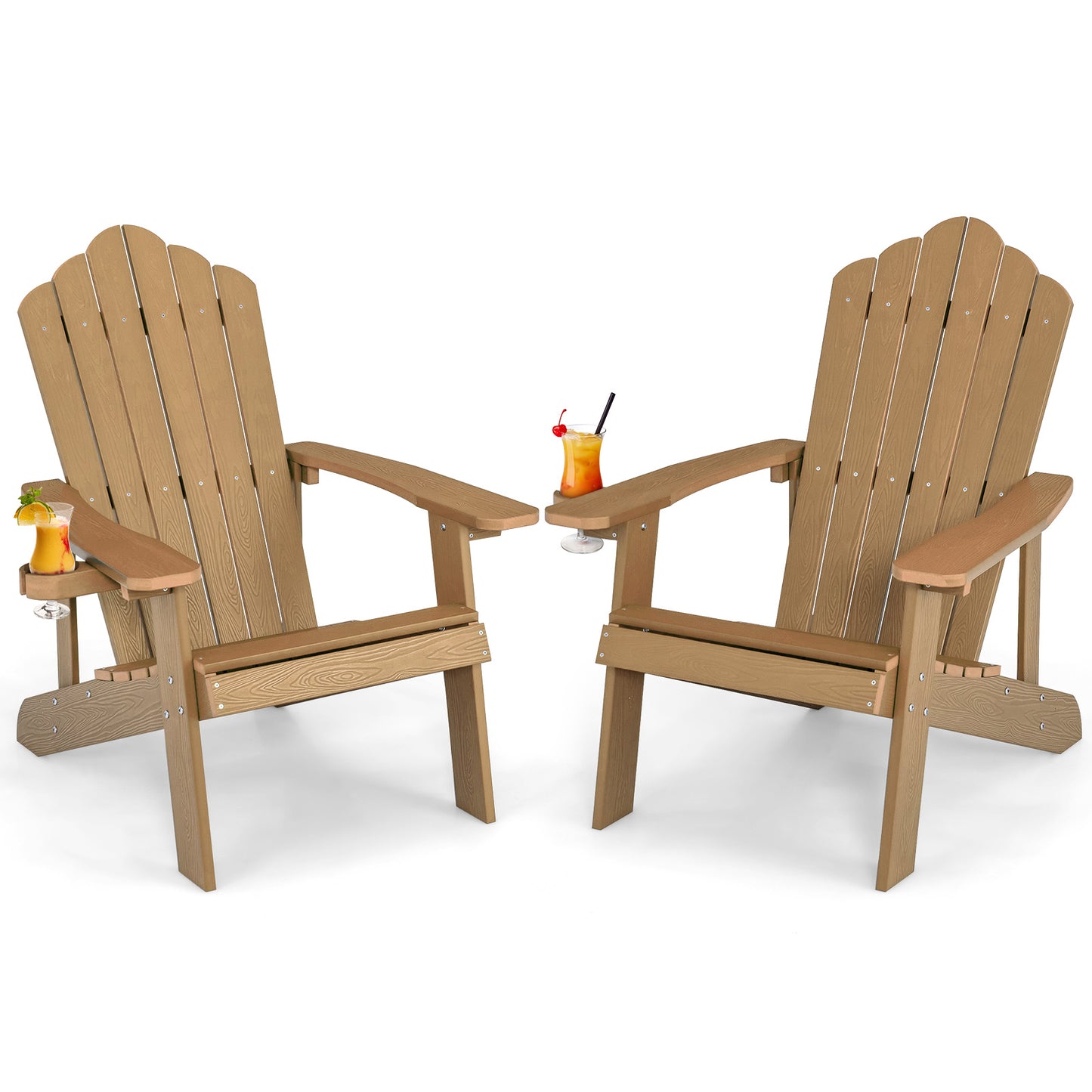 Adirondack Chair with Cup Holder - Weather Resistant HIPS