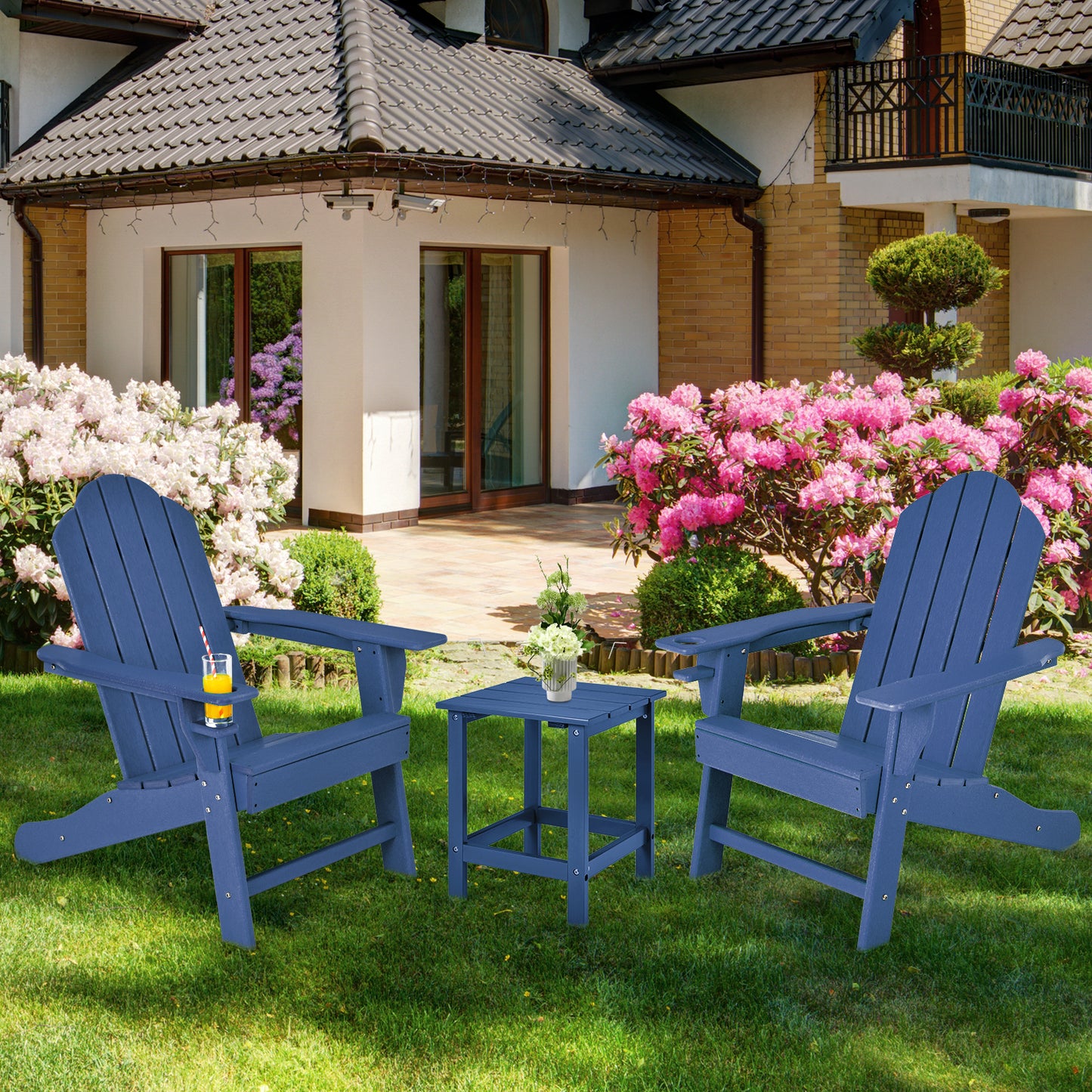 Adirondack Chair with Cup Holder - All-Weather PE