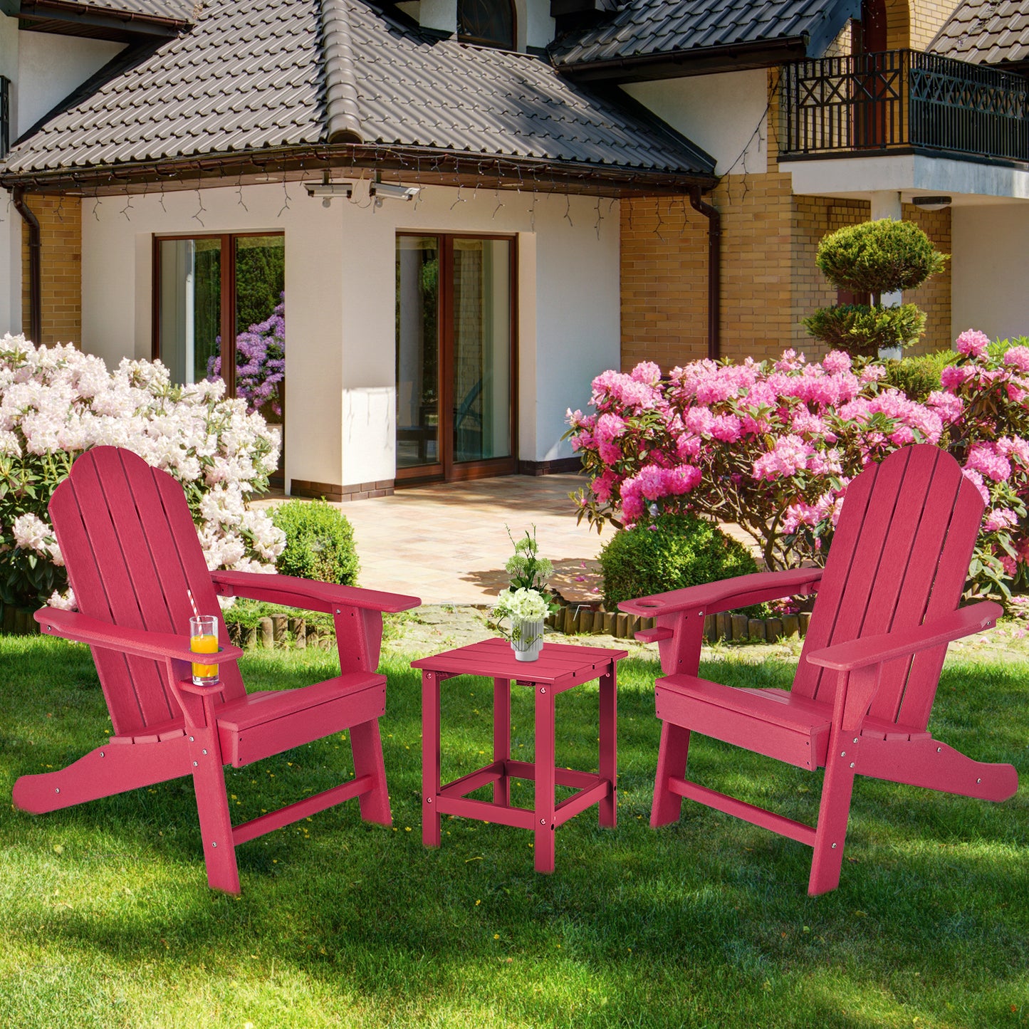 Adirondack Chair with Cup Holder - All-Weather PE