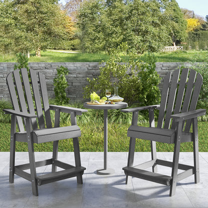 HDPE Adirondack Chair with Footrest - Weather Resistant