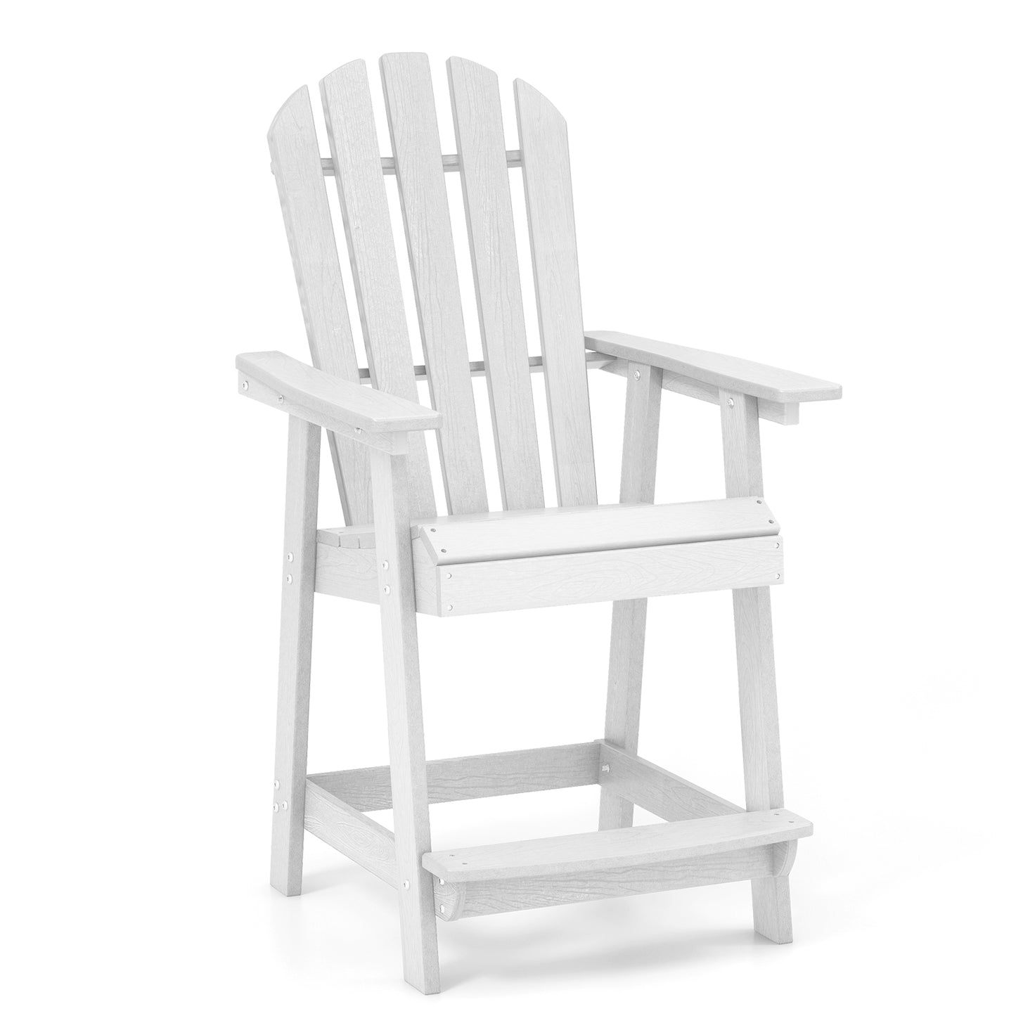 HDPE Adirondack Chair with Footrest - Weather Resistant