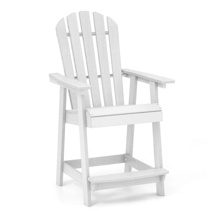 HDPE Adirondack Chair with Footrest - Weather Resistant