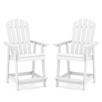 HDPE Adirondack Chair with Footrest - Weather Resistant