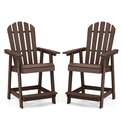 HDPE Adirondack Chair with Footrest - Weather Resistant