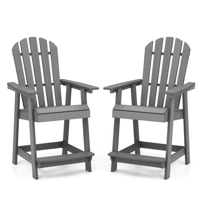 HDPE Adirondack Chair with Footrest - Weather Resistant