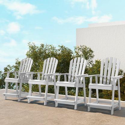 HDPE Adirondack Chair with Footrest - Weather Resistant