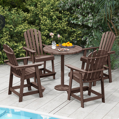HDPE Adirondack Chair with Footrest - Weather Resistant