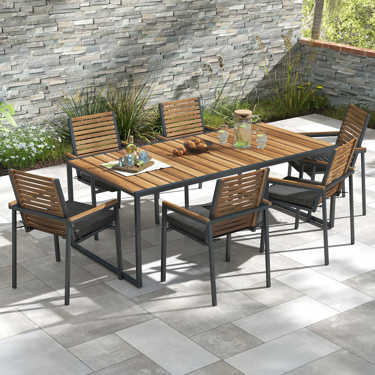 Outdoor Chair Cushions Set of 2 - Waterproof Olefin 20x20