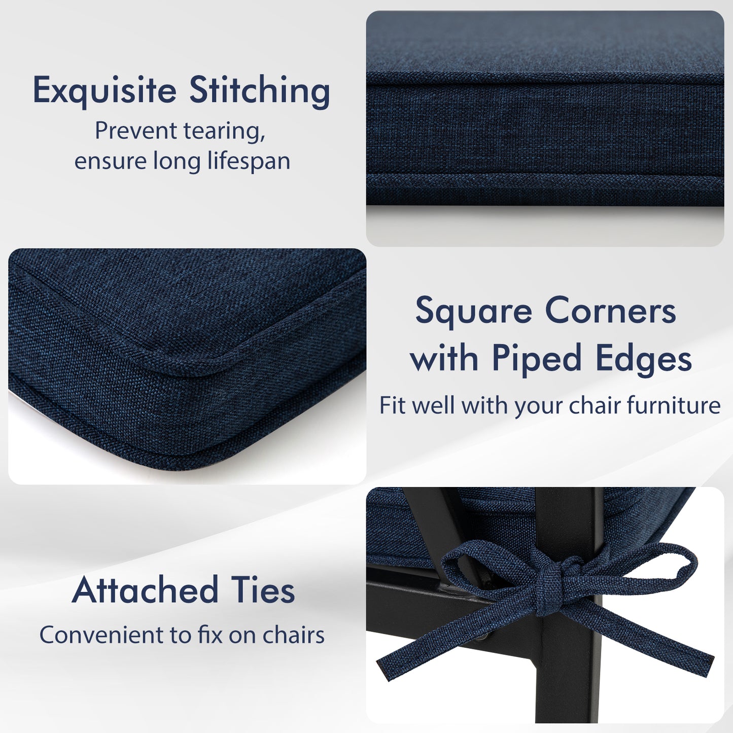 Outdoor Chair Cushions Set of 2 - Waterproof Olefin 20x20