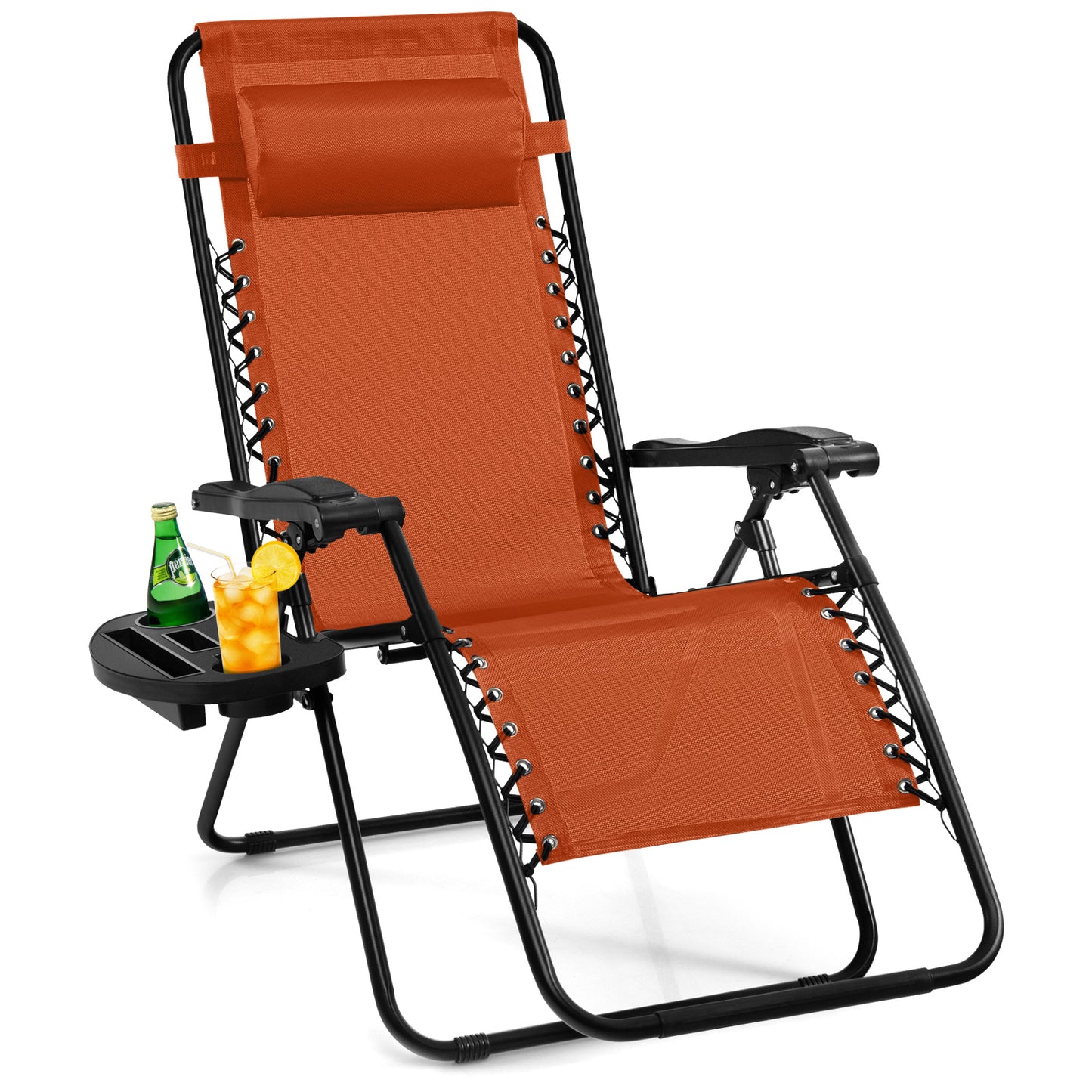 Zero Gravity Folding Lounge Chair with Utility Tray